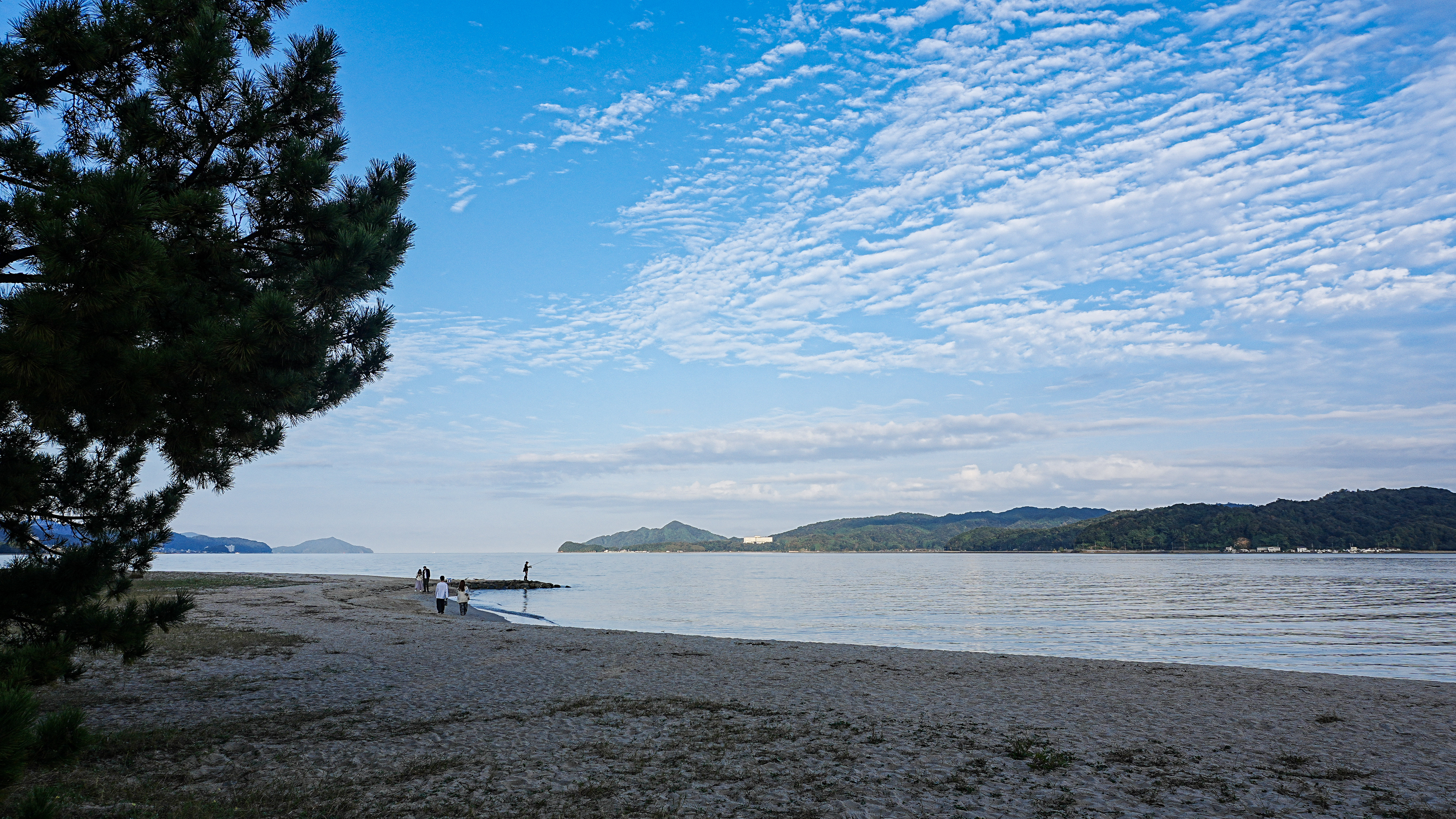 The beach along Amanohashidate