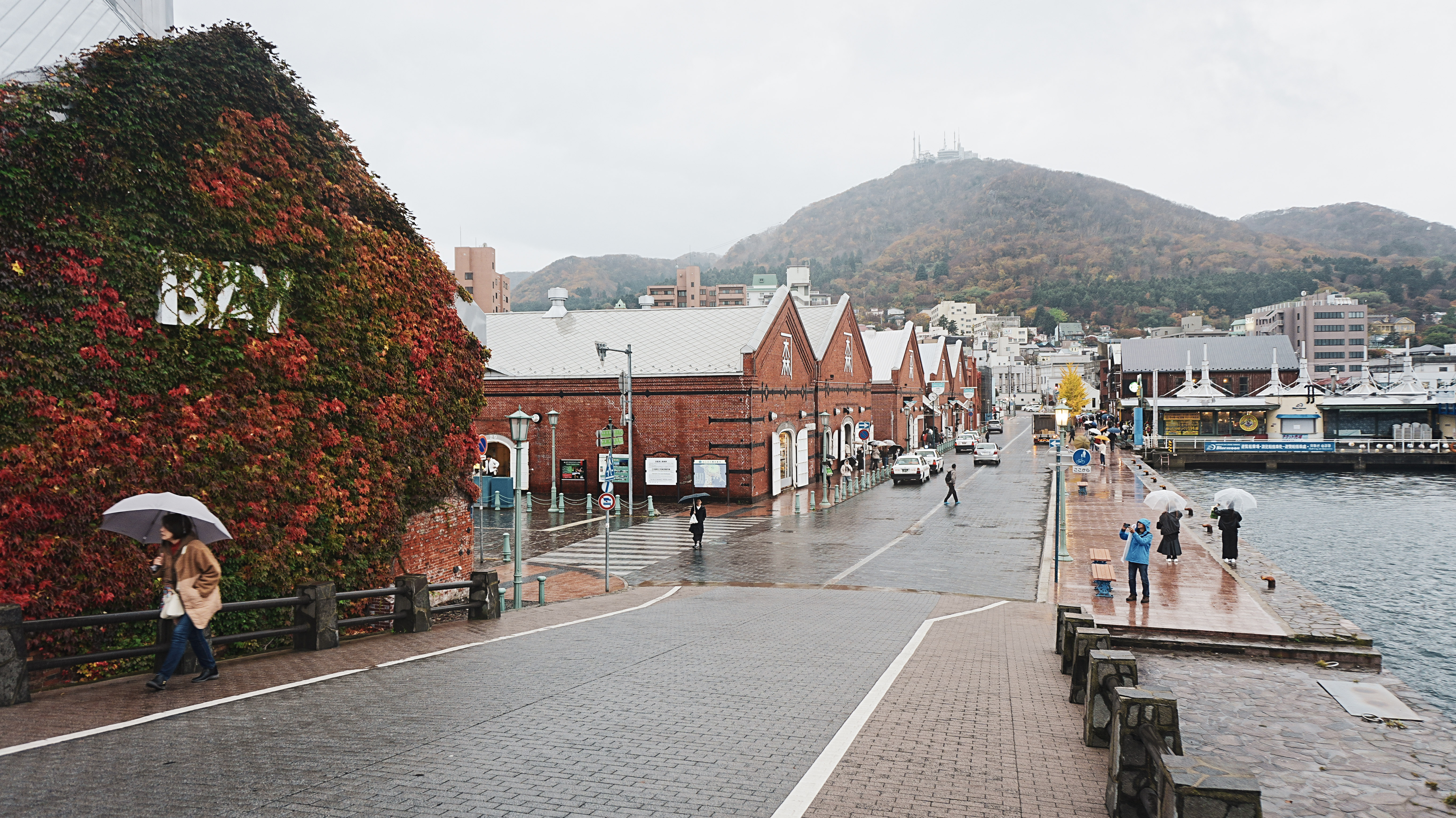 In front of Kanemori Red Brick Warehouse