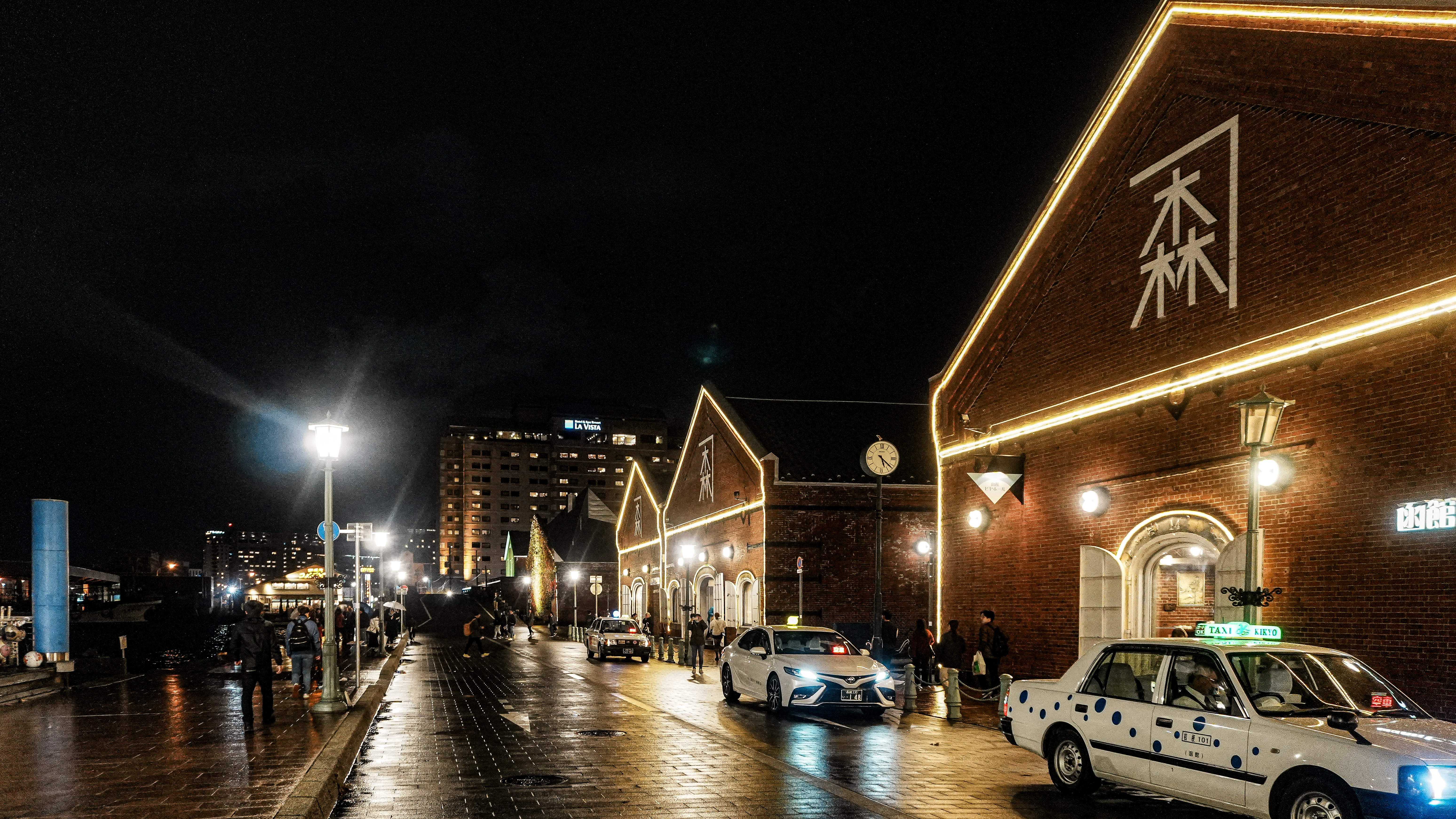 Evening view of the warehouse