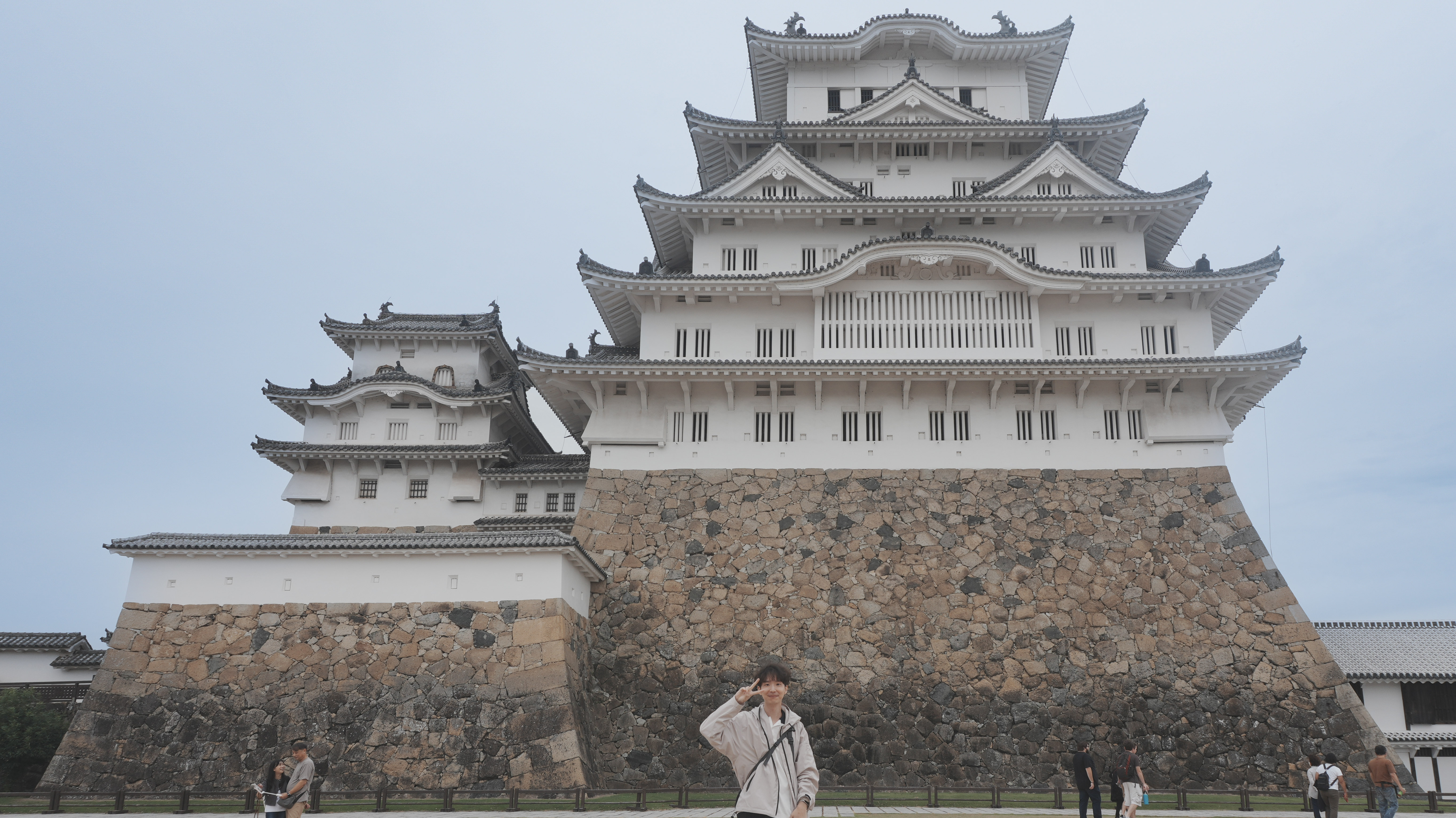 Photo in front of Himeji Castle